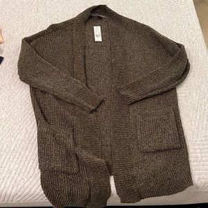 Dark Green Cardigan with Pockets